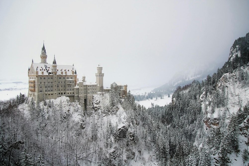 Castelo de Neuschwanstein no inverno